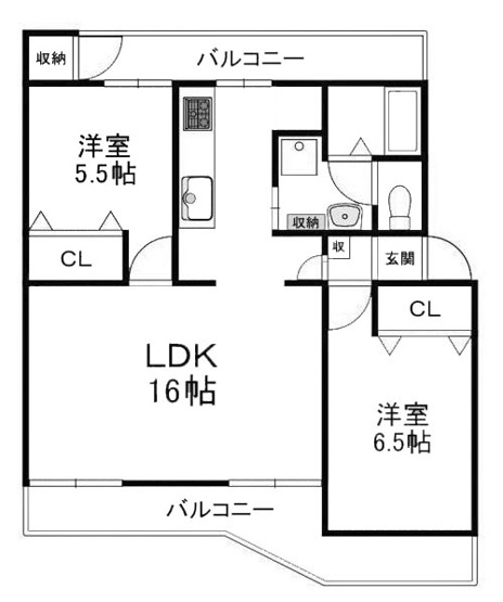 【間取り】 | 南円明寺ヶ丘団地8棟 | 専有面積61.15㎡