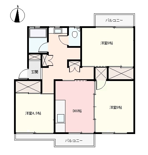 S0029R　蓮台寺コーポの間取り