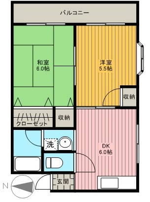 【間取り】 | 国井ハイツⅡ