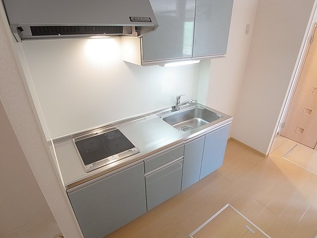 ヒルサイドレジデンスのキッチン|システムキッチン。2口コンロ