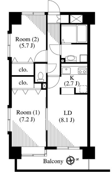 バーディーテラス仲町の間取り