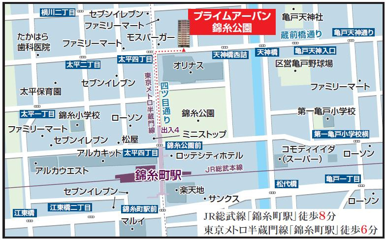 プライムアーバン錦糸公園の地図