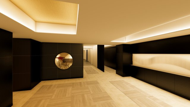 プラウドフラット本所吾妻橋のロビー|ゆとりのあるロビーです