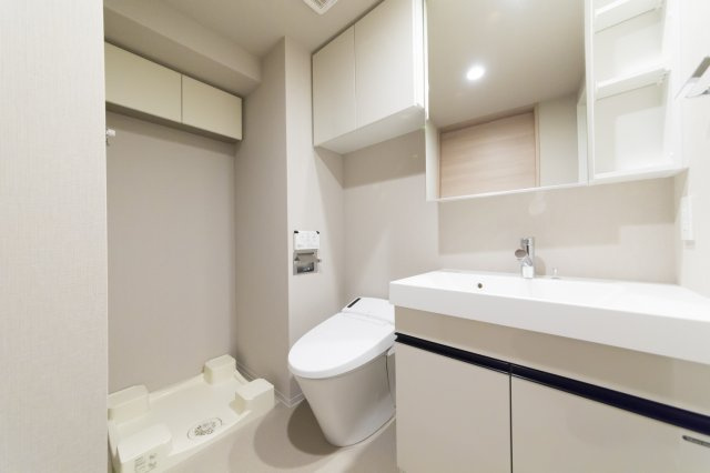 プラウドフラット浅草橋Ⅱの洗面所|コンパクトで使いやすい洗面所