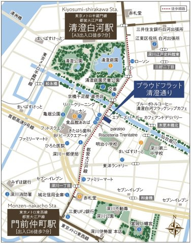 プラウドフラット清澄通りの地図