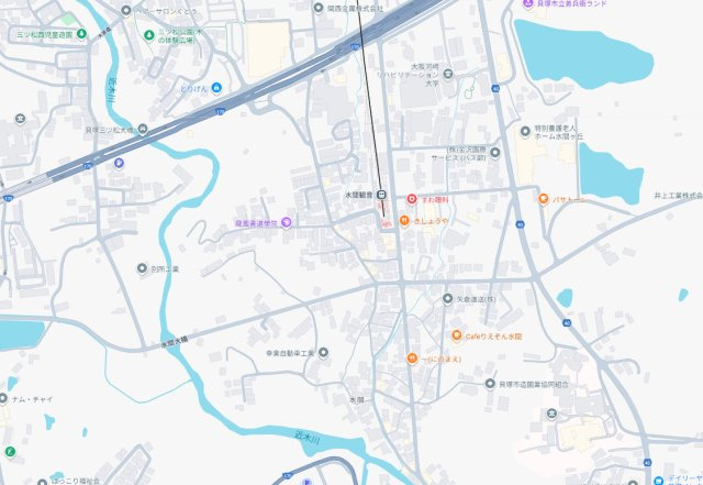 貝塚市水間　新築一戸建ての地図