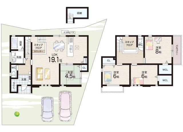 貝塚市水間　新築一戸建ての間取り|3号地