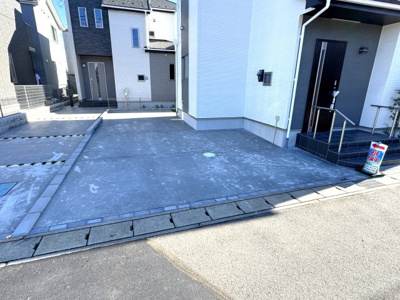 【駐車場】 | 流山市古間木新築戸建【八木南小学校：9分】 | C号棟駐車スペース・並列2台駐車可