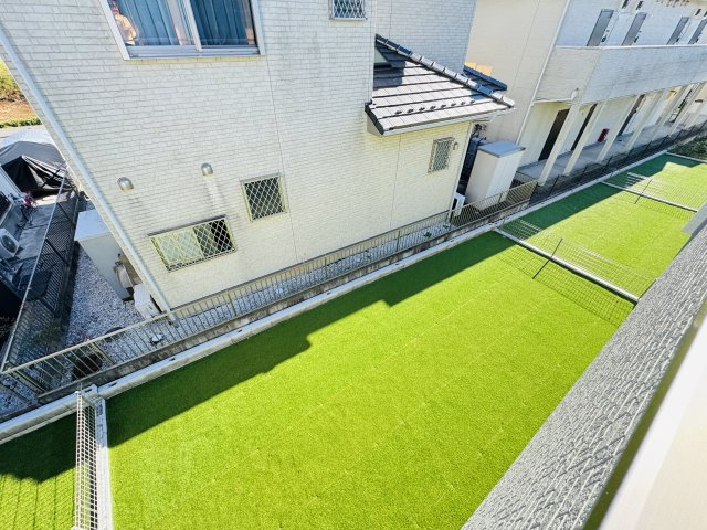 流山市古間木新築戸建【八木南小学校：9分】の展望|バルコニーより南西側眺望・日当たり良好♪