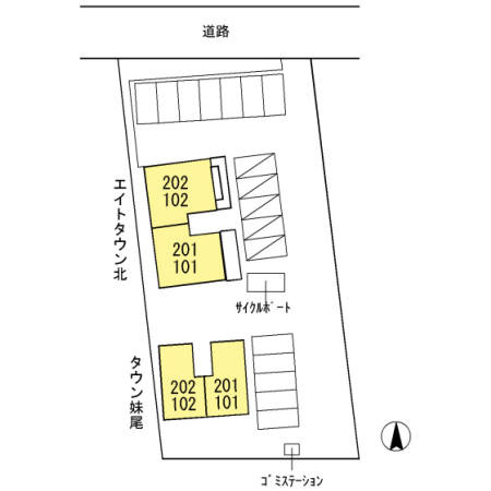 タウン妹尾の区画図