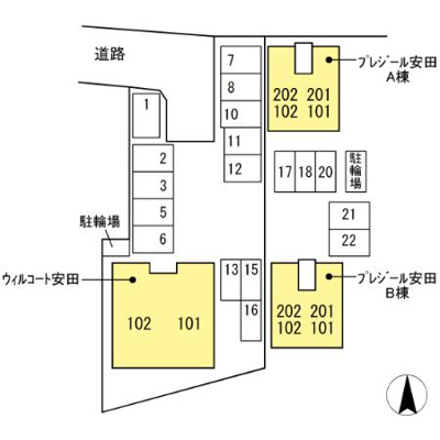 【区画図】 | プレジール安田