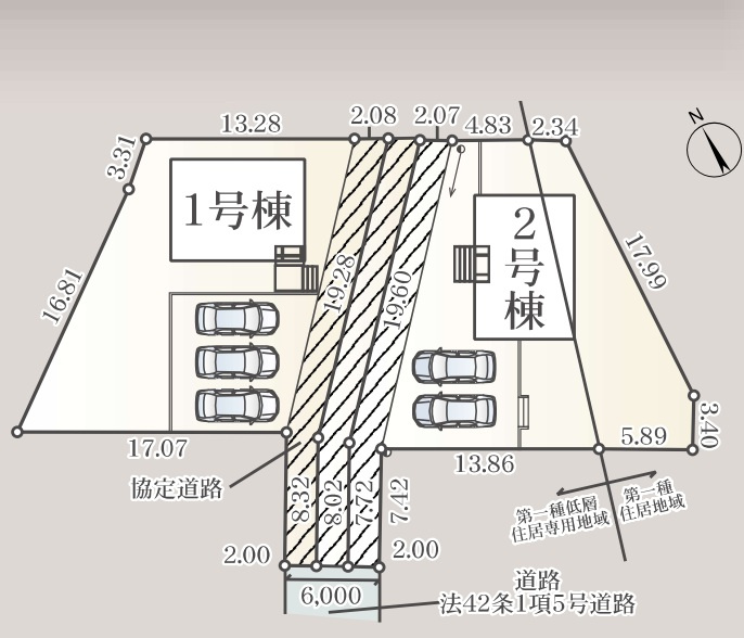 新築戸建　富士宮市山宮第8　全2棟　2号棟の区画図|2号棟