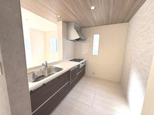 【キッチン】 | 福岡市南区若久6丁目　1号棟（全3棟）【仲介手数料無料・0円】 | 現地写真。