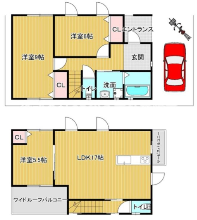 衣摺4丁目中古戸建の間取り|2014年築の3LDKでファミリー様にオススメです！全居室収納有です♪