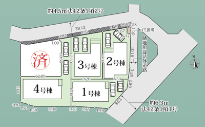【区画図】 | 伊勢原市下糟屋　全５棟　新築住宅
