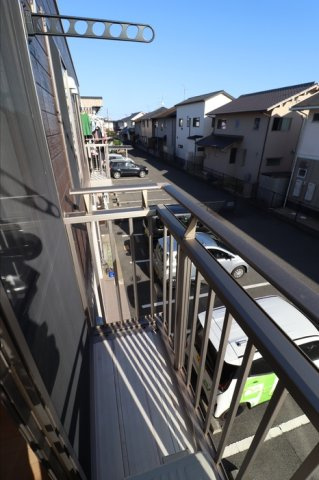 リースランド平福　B棟のバルコニー