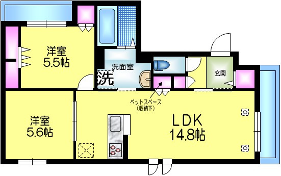 仮称　東小岩４丁目メゾンの間取り|★１フロア１住戸★