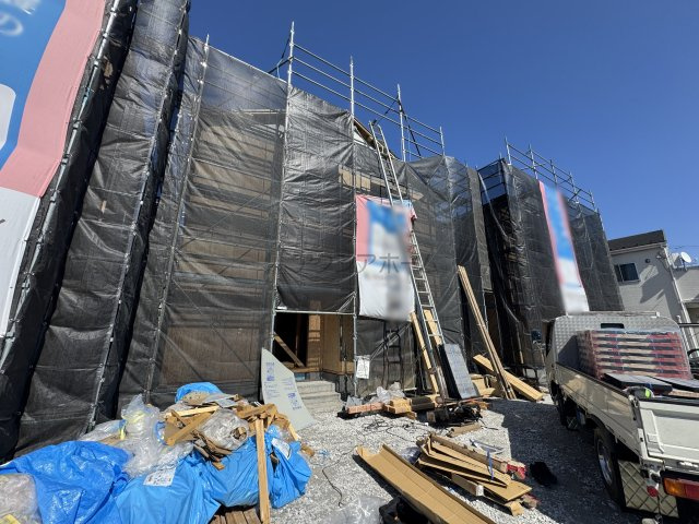 所沢市久米・全3棟　新築一戸建　2号棟　～駐車並列2台～の外観|現地写真（2026年3月12日撮影）