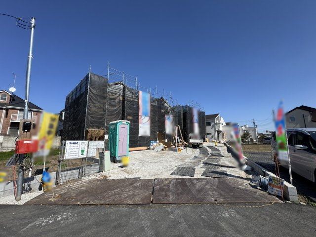 所沢市久米・全3棟　新築一戸建　2号棟　～駐車並列2台～の前面道路含む現地写真|現地写真（2026年3月12日撮影）