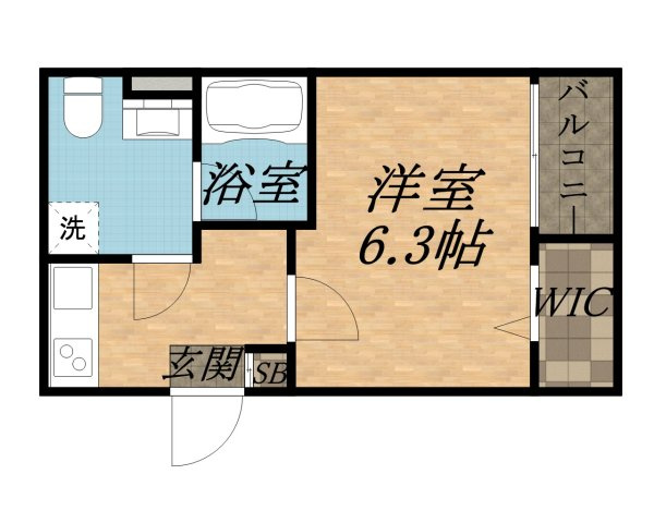 西宮市生瀬東町のアパートの間取り