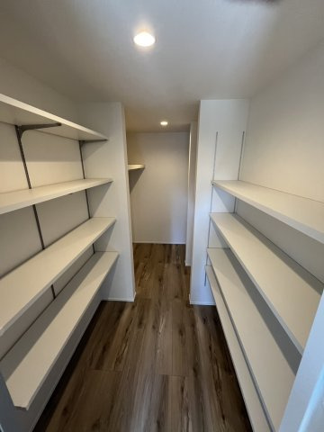 大容量の収納が可能なファミリークローゼット。