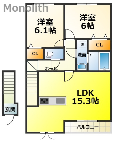 ジョイフル新宮の間取り