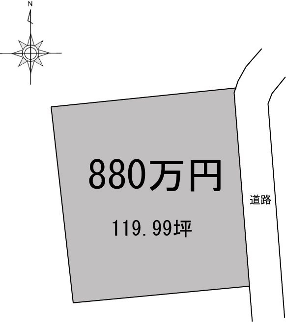 上原1丁目　売土地の土地図