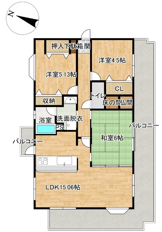 アージュ古江東の間取り