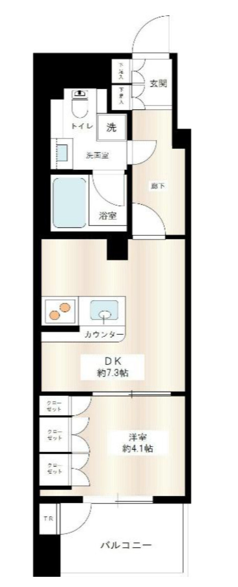 カスタリア銀座Ⅲの間取り