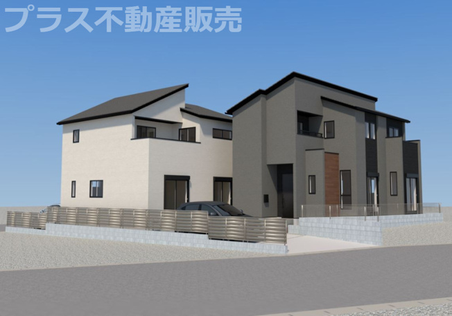 【外観】 | 大野城市乙金東1丁目2期・3期　3号棟（全3棟）【仲介手数料無料・0円】 | 完成イメージの外観パースです。