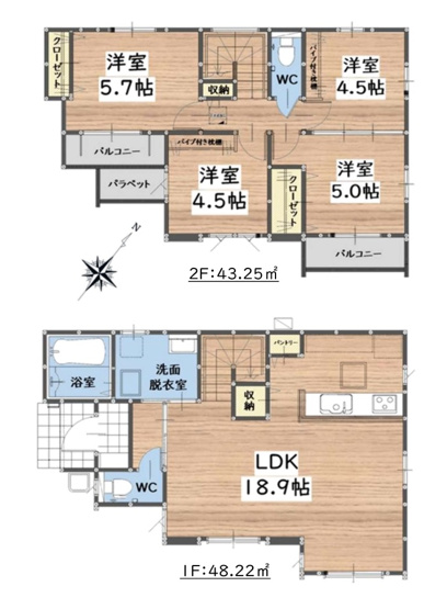 【間取り】 | 大野城市乙金東1丁目2期・3期　3号棟（全3棟）【仲介手数料無料・0円】 | 平日、土日祝日もお好きな日時にご見学可能です。お気軽にお問合せ下さい。