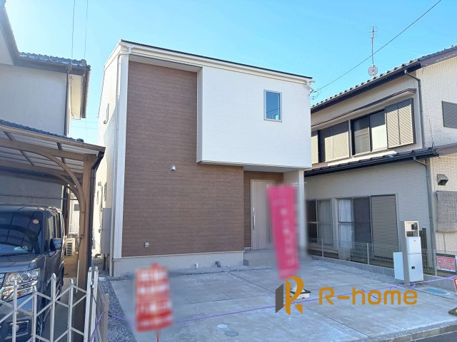 牛久市上柏田4丁目第1期　新築戸建て　1号棟の外観|ご予約を頂ければ、『平日』はもちろん『早朝』や『夜間』もご見学可能です♪お気軽にお申し付けください♪