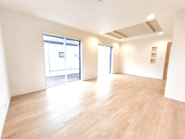 本庄市下野堂　新築住宅　①号棟の居間・リビング