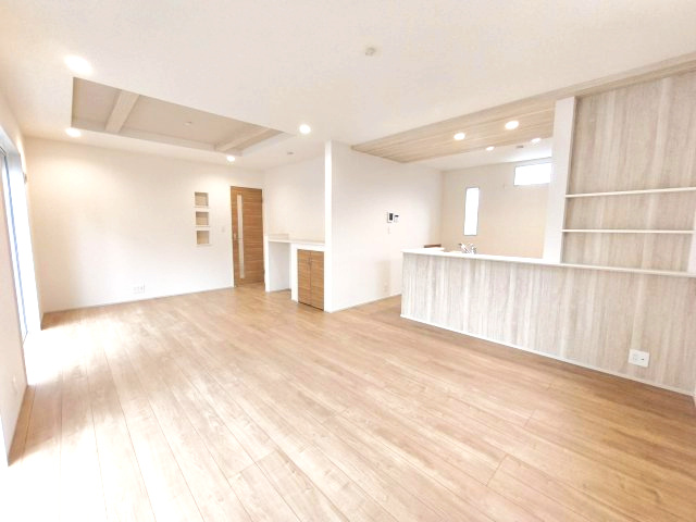 本庄市下野堂　新築住宅　①号棟の居間・リビング