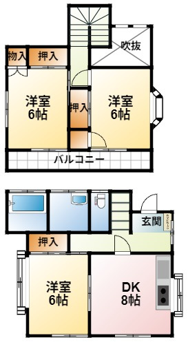 南横川630中古戸建の間取り