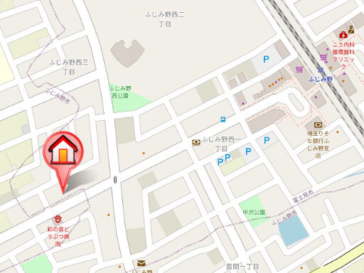 タートルクレインふじみ野Ⅱの地図