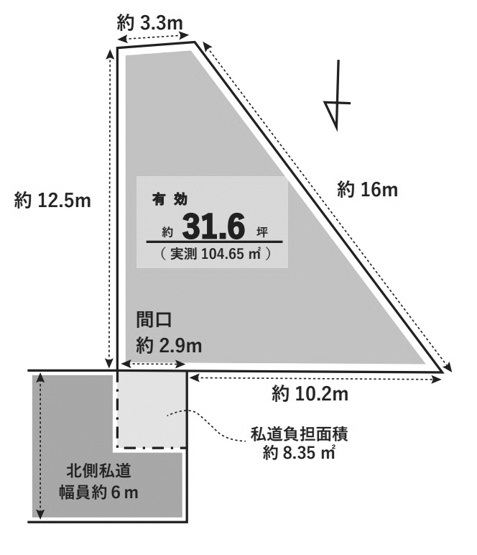 【土地図】 | 松尾大利町　建築条件無し売土地