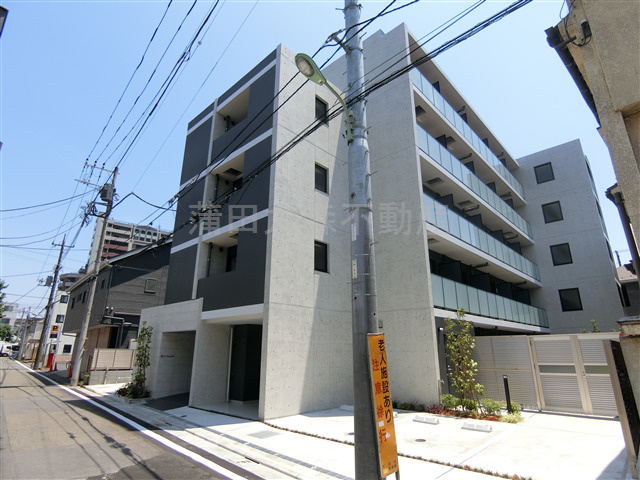 ドゥーエ梅屋敷の外観|2024年6月築　RC鉄筋コンクリート造地上5階建て1K～1LDK総戸数49戸インターネット無料の高級賃貸マンション　東京都大田区大森中2丁目　京浜急行本線梅屋敷駅徒歩8分
