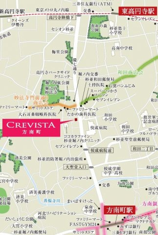 クレヴィスタ方南町の地図