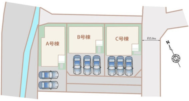 売新築戸建　静岡市葵区新伝馬3丁目の区画図|B号棟