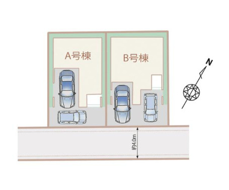 売新築戸建　静岡市葵区北番町の区画図