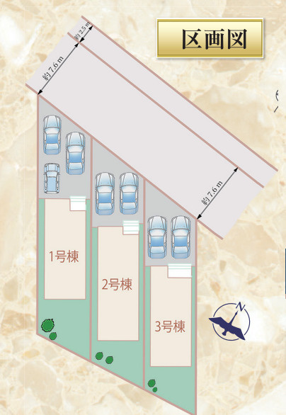 売新築戸建　静岡市葵区上土２丁目の区画図