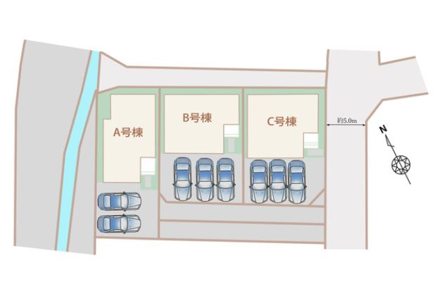 売新築戸建　静岡市葵区新伝馬３丁目の区画図|A号棟