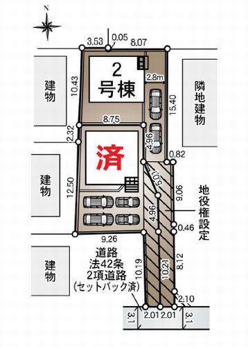 【区画図】 | 【仲介手数料０円】秦野市新町第4　新築一戸建て　全2棟 | 秦野市新町第4　新築一戸建て　全2棟