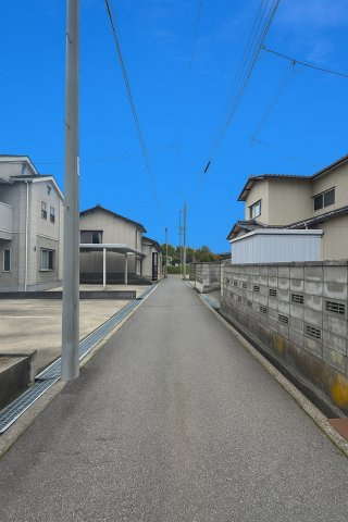 北区松浜6丁目　土地の前面道路含む現地写真