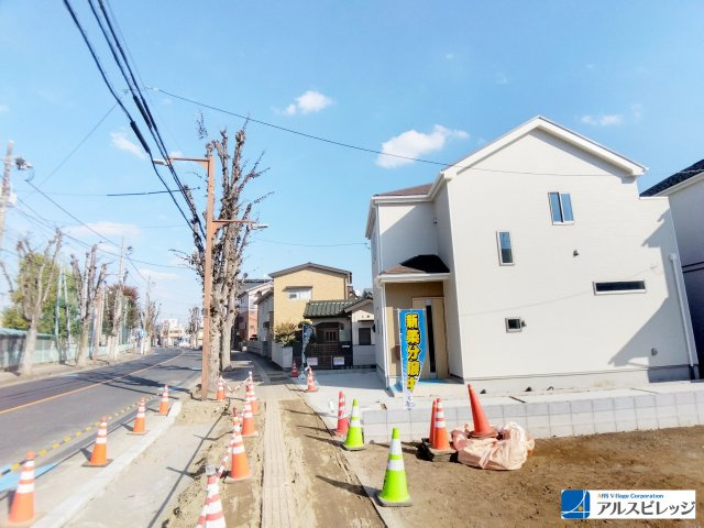 新築／ふじみ野市松山2丁目　全４棟　今回販売2棟の前面道路含む現地写真