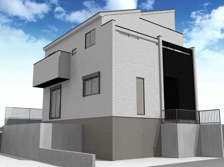 板橋区西台2丁目 限定1棟の外観パース|イラストは図面を基に起こしたもので実際のものとは多少異なる場合がございます