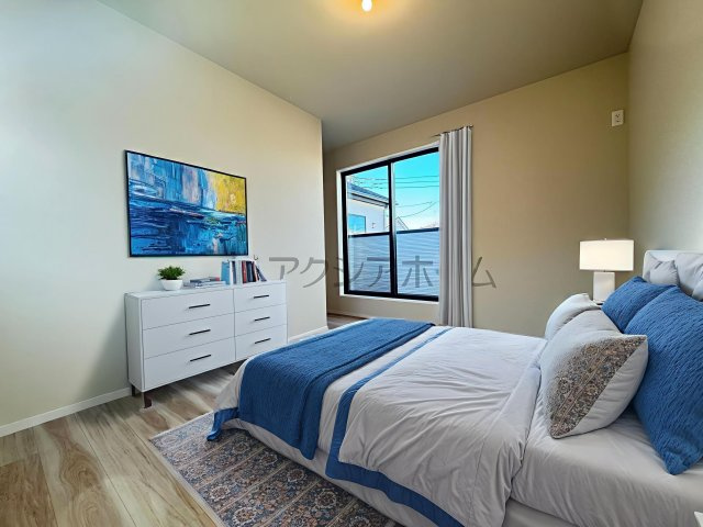 所沢市東狭山ケ丘1丁目・全1棟　新築一戸建　～駅徒歩5分～の寝室|2階洋室9帖（家具はCG画像での表示になります）