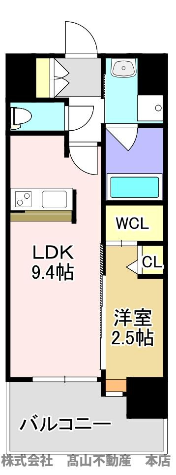 ロイヤルタワー赤間中央の間取り