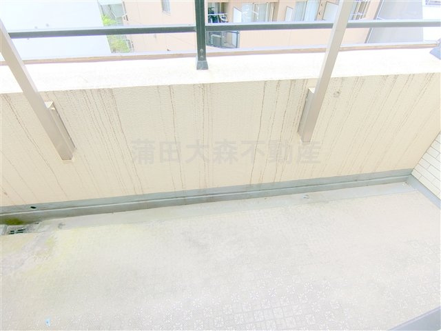 蒲田駅駅近マンションのバルコニー|物干し金具付きのバルコニー　